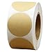 Hcode Natural Circle Kraft Paper Dots Price Stickers Brown Target Pasters 1.5 Inches Adhesive Price Stickers Writable Blank 500 Pieces Per Roll (1.5 inches)