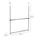 Oceanstar ACR1538C 2-Tier Portable Adjustable Rod Closet Hanger, Chrome