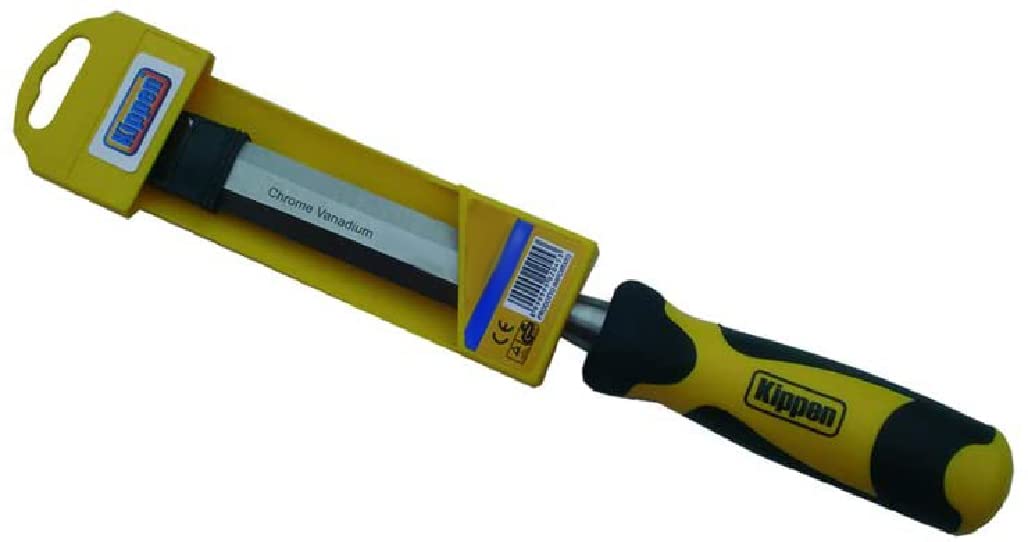 kippen 1086A16 Wood Chisel with Blade mm.16 mm Chrome Steel Vanadium Rubber, 16 MM