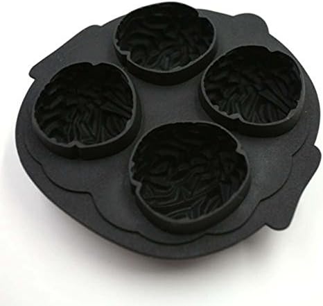 Casavidas 1Pcs Creative Brain Shape Freeze Ice Cube Cutter Tray 4 Forms Cookies Chocolate Soap Baking Silicone Mold Kitchen Bar Party Tool: 1