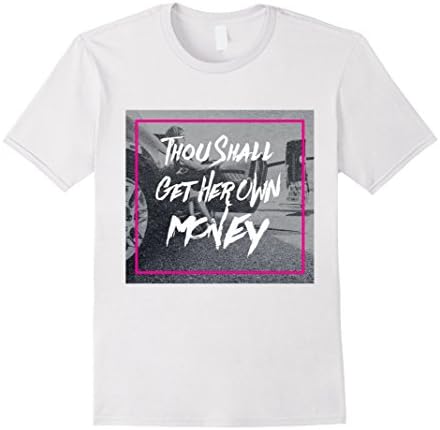 Men's Thou Shall Get Her Own Money Relaxed Fit Graphic T-shirt XL White