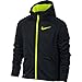 Nike Boy's Therma Full-Zip Hoodie (Black/Volt, Large)