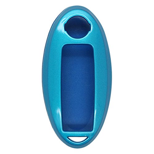 BROVACS Paint Metallic Colour Shell Cover ABS Hard Case Holder Compatible with NISSAN Smart Remote Key Fob SV0500 Blue