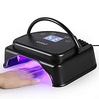 Anself 64W Pro LED Gel Nail Dryer Curing Lamp Nail Polish Machine 110-240V With Lifting Handle Touch Sensor LCD Screen (Black)