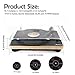 LP&No.1 Retro Record Player Supporting Vinyl to MP3 Recording, 3-Speed Belt Drive Turntable with Built-in Stereo Speakers and RCA Output, Blackthumb 1