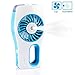3 Speeds Mini USB Cooling Fan CrazyFire Rechargeable Handheld Humidifier Fan Misty Cooling Hydrating Fan for Hot Summer Outdoor Traveling (Blue)