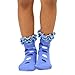 TeeHee Kids Girls Cotton Double Ruffle Crew Socks 6 Pair Pack (6-8 Years, Dots)