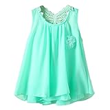Weixinbuy Kid Girls Chiffon Cross Back Flower Princess Summer Dress