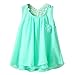 Weixinbuy Kid Girls Chiffon Cross Back Flower Princess Summer Dress