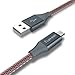 IMKEY Premium 6.5 Feet Tangle-Free Braided Micro USB 2.0 Sync Data Fast Charging Cable For Samsung,Google Nexus,Kindle,LG,HTC,Nokia,Motorola,Blackberry,And More - (Red)