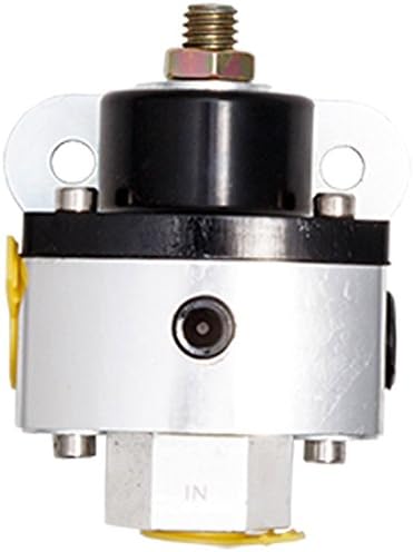 Top Street Performance JM1057BK 3/8" NPT Black/Clear Anodized Billet Fuel Pressure Regulator (5-12 PSI)