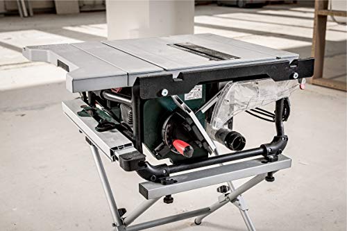 Metabo Tischkreissäge TS 254 M Set (mit Untergestell, 1500 W, Sägeblatt 254x30 mm, Säge klappbar, Tischverlängerung… – Bild 3