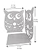 Owl Wonderland Bookends - Cute Lightweight Baby Owls - Great Decor for Little Ones Nursery, Childrens Bedroom, Kids Playroom or Fun Owllover Gift for Office (White)