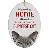 Blue Burmese Cat Christmas Ornament 2024 - Its Not