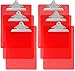 Trade Quest Plastic Clipboard Transparent Color Letter Size Standard Clip (Pack of 6) (Red)