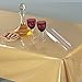 Saz's Linen Sensational ! Plastic Clear ! Heavy Duty Table Cover, Crystal Clear PVC Tablecloth Protector (90