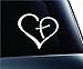 Heart with Cross in Center Decal Sticker Vinyl for Car Auto Christian (3.5
