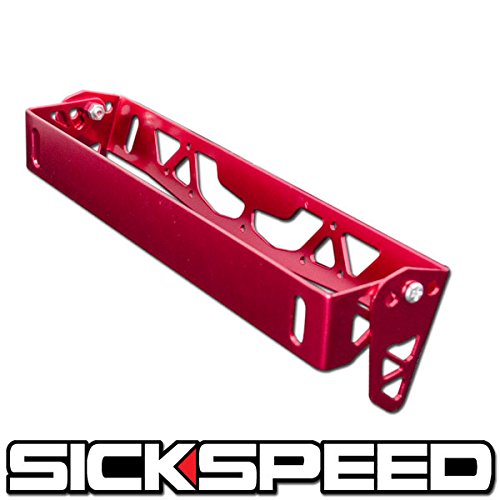 Buy License Plate Tilt Relocation Bracket Front Bumper Billet Holder Red P3 for Suzuki Samurai