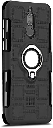 Case for Huawei Mate 10 Pro,2 in 1 Hard PC Bumper Protective Magnetic Car Mount Case for Mate 10 Lite (Black, Huawei Mate 10 Lite)