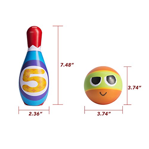 image for Oumoda Bowling Toy Sets, Safe Foam Ball Toy, Educational Toys 10 Pins 