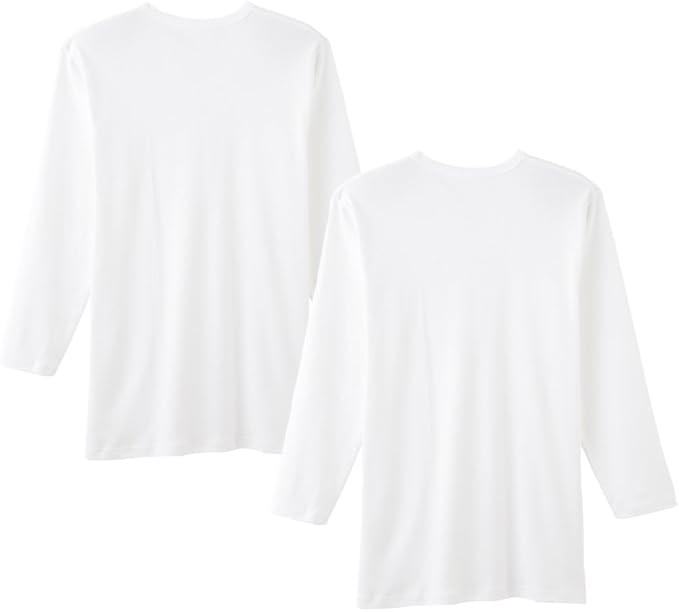 Amazon グンゼ インナーシャツ 保湿加工 Vネック長袖 2枚組 Rp092 メンズ ホワイト 日本 Ll 日本サイズ2l相当 セーター 通販