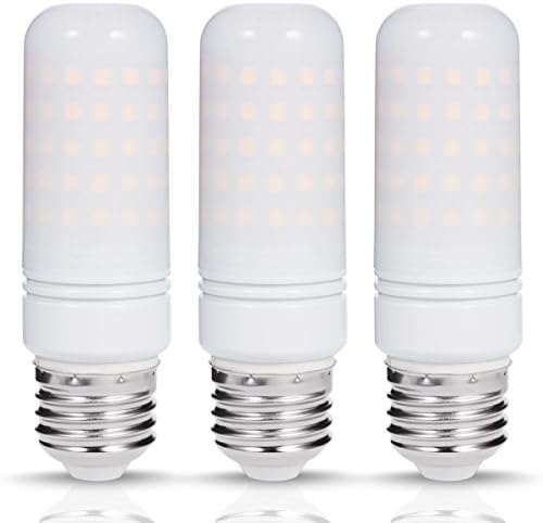 LOHAS Candelabra LED Bulbs, 100W Equivalent LED Light Bulb(12W Bulbs), Daylight 5000K, E26 Screw Base, White Cover LED Corn Bulbs T10, LED Light for Wall Lamp, 1100 Lumens, Not-Dimmable(Pack of 3)