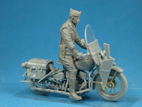 MiniArt Models 1/35 U.S. Military Policeman with Motorcycle Model Kit