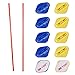 Clip2Keep Starter Kit - 10 Spray Can Straw Holders with 2 Extra Straws - Plastic Clip with Self-Adhesive Pad (5 Blue/5 Yellow) for Corrosion Inhibitor, Silicone Spray, Lock and Bike Chain Lubricant