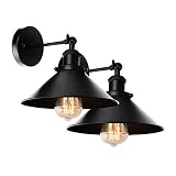 Black Wall Sconce Lamp 2-Pack, Arm Swing Wall Lights Wall Lamp,Hardwire E26 Base for Lobby, Hallway, Kitchen, Dining Room, Restaurant