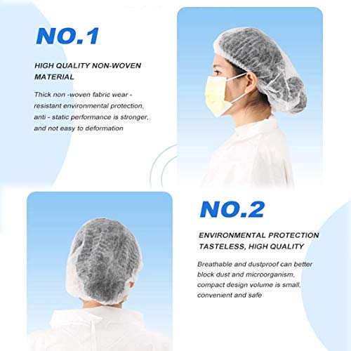 Disposable Bouffant Caps Hair Net Cap 120 Pcs 21inches Elastic Mob Caps for Food Service, Medical Use, Sleeping Head Cover, Factory Warehouse Worker, Beauty