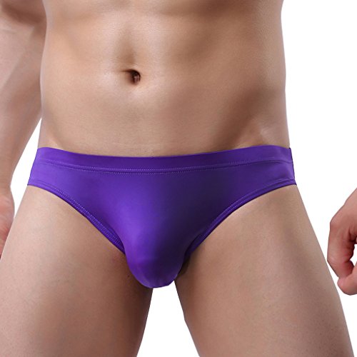 Winday Men Briefs Breathable Ice Silk Triangle Bikinis and Briefs N04