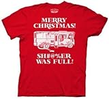 Merry Christmas Shitter Was Full Griswolds Adult T-Shirt, Red ,M, Online Clothing Store