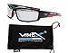 VertX Men's Polarized Sunglasses Sport Running Outdoor w/ Free Microfiber Pouch – Black and Red Frame – Mirror Lens
