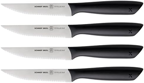 Hudson Home Project X by Schmidt Brothers SPXBS04 4 Piece Steak Set, Black