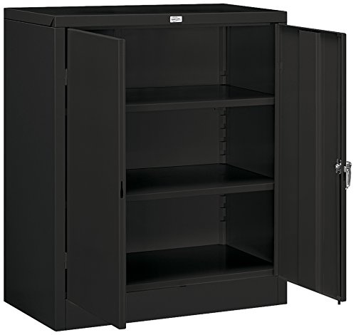 Salsbury Industries Counter Height Storage Cabinet, 42-Inch by 18-Inch, Black, Unassembled