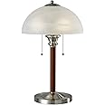 Adesso 4050-15 Lexington 22.5" Table Lamp – Lighting Fixture with Walnut Wood Body, Smart Switch Compatible Lamp. Home Improvement Equipment