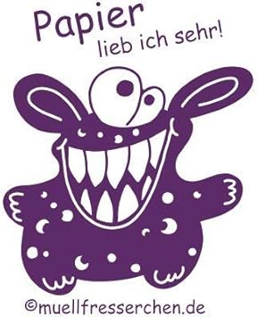Mulltonnen Aufkleber Mulleimer Mullfresserchen Papier Paule Fur Die Papiertonne Sticker 83 300102 Grosse 35 0 X 28 0 Cm Kontur Geschnitten Hintergrund Freigestellt Farbe Anpassbar Amazon De Auto