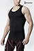 TSLA Men's Athletic Compression Sleeveless Tank Top, Cool Dry Sports Running Basketball Workout Base Layer, Zero Sleeveless Black & Red, Medium