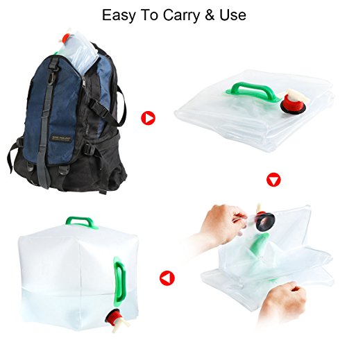 RISEPRO Water Carrier Bag, 5 Gallon/20L Portable PVC Water Carrier Bag
