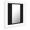 vidaXL-Armario-Espejo-de-Bano-con-Luz-LED-Inodoro-Aseo-Muebles-Mobiliario-Almacenamiento-Estante-Decoracion-Adorno-Negro