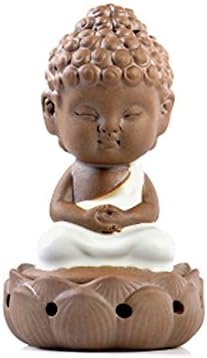 Ceramic Incense Burner Small Monk Incense Coil Sandalwood Incense Cone Censer - White