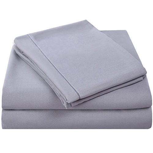 Balichun Microfiber Bed Sheet Set Super Soft Sheets with 18-Inch Deep Pocket, Queen, Grey