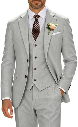 mens grey dress pants and vest Fashion Suit Men's Suits Vest Male Casual Slim Fit Vest & Pant Set Waistcoat Gray at Amazon Men's Clothing store