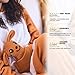 Emolly Fashion Adult Kangaroo Animal Onesie Costume Pajamas for Adults and Teens (X-Large, Kangaroo) Orange