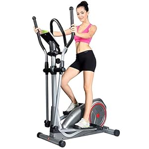 ZAIHW Home Elliptical Cross Trainer, 8-Level Magnetic Resistance, 12-lbs Two Way Flywheel, Monitor with Heart Rate Sensor and Tablet Holder