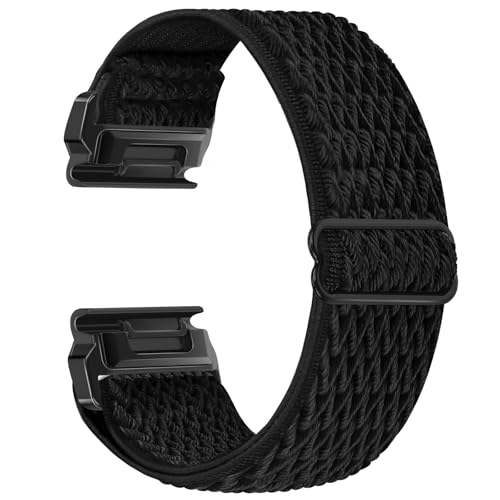 Elastic Watch Band for Garmin Fenix 8 51mm/Fenix 7X/7X Pro Fenix 6X/6X Pro/Fenix 5X/5X Plus/Fenix 3/3 HR QuickFit 26mm Watch Strap Nylon Sport Straps