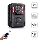 Body Cameras for Law Enforcement - Body Cameras with Night Vision - Small Police Body Camera - HD 1080P Motion Detection - Mini Body Worn Camera - WiFi Wireless Security Personal Camera with Phone App