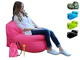 Garden chair, Air Chair, lounge chair, patio chair, pool chair, chairs for bedrooms, hiking chair, festival accessories, tanning (Perfectly Pink)