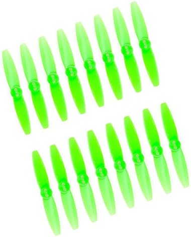 RAYCorp Genuine Gemfan 3025 (3x2.5) Propellers 16 Pieces(8CW, 8CCW) Green - Polycarbonate 3-inch Mini Quadcopters & Multirotors Props Battery Strap