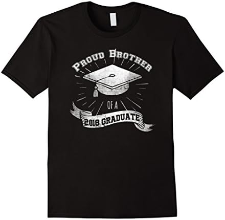 Mens 2018 Graduate Shirt - Proud Brother - Men Women Youth Sizes XL Black